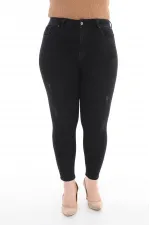 High Waisted Skinny Ankle Length Jean 819-03B(30-36) Anthracite Denim