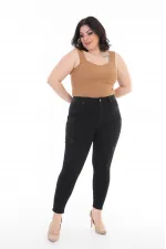 High Waisted Skinny Ankle Length Jean 819-03B(30-36) Anthracite Denim