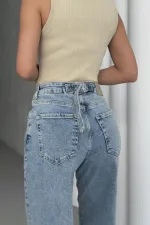 Dizi Pensli Baggy Kot Pantolon 7088-14-(26-31)