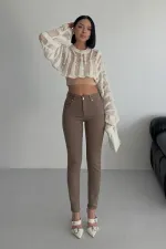 High Waisted Skinny Ankle Length Jean 819-72-(28-33) Soil