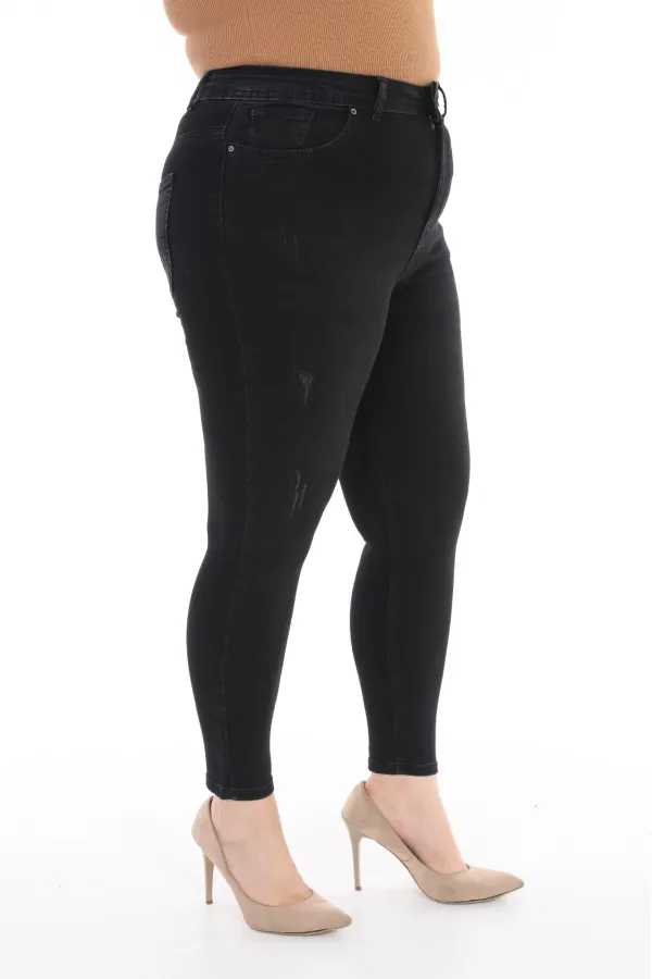 High Waisted Skinny Ankle Length Jean 819-03B(30-36) Anthracite Denim