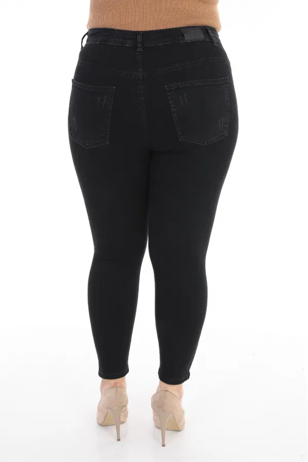 High Waisted Skinny Ankle Length Jean 819-03B(30-36) Anthracite Denim