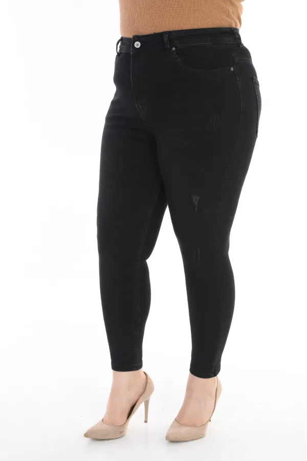 High Waisted Skinny Ankle Length Jean 819-03B(30-36) Anthracite Denim