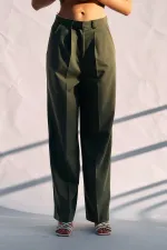 031415 SINGLE PLEATED PALAZZO TROUSERS