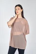 050548 SHORT SLEEVE TULLE T-SHIRT