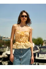 060298 ROSE DETAILED STRAP BLOUSE