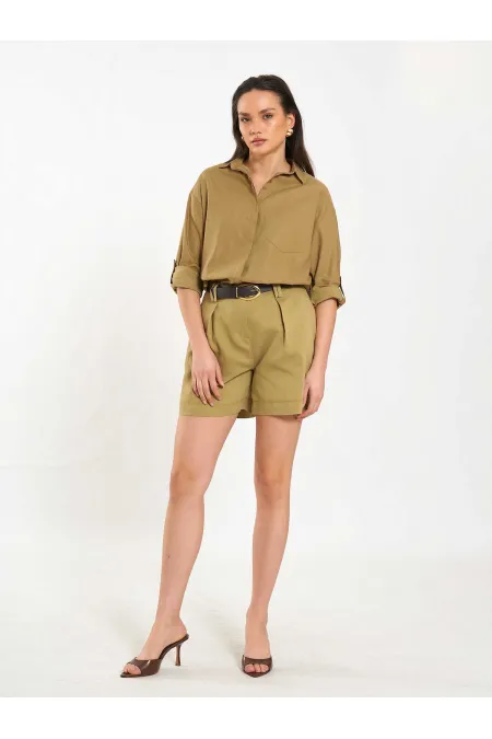 080783 Etek Pervazlı Gömlek