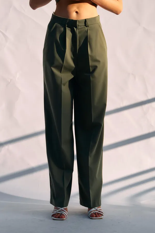 031415 SINGLE PLEATED PALAZZO TROUSERS
