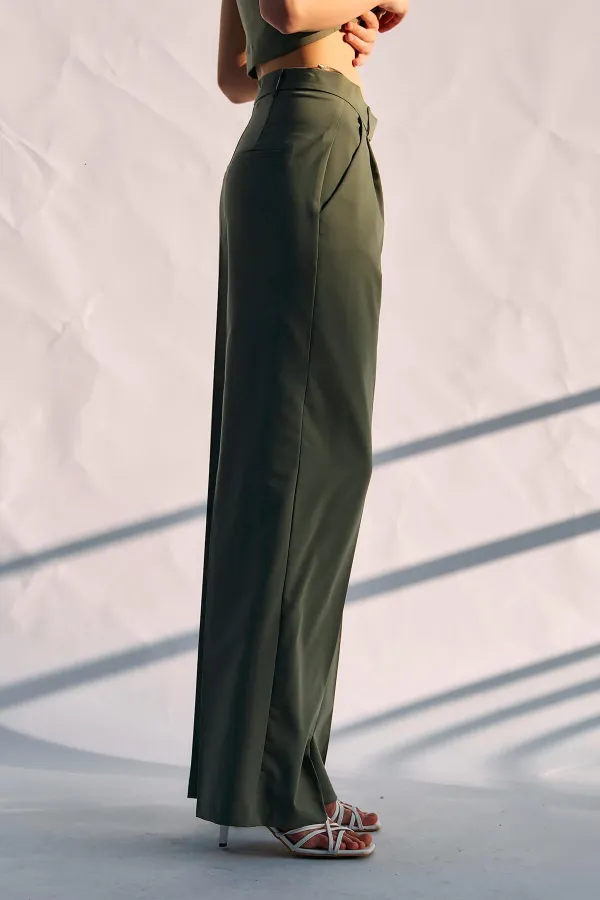 031415 SINGLE PLEATED PALAZZO TROUSERS
