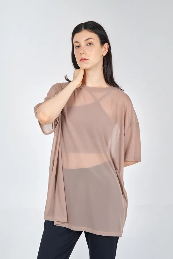 050548 SHORT SLEEVE TULLE T-SHIRT