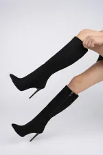 Muggo Floransa Garantili Kadın İnce Topuklu Sivri Burun Yandan Fermuarlı Çizme Muggo Floransa Garantili Kadın İnce Topuklu Sivri Burun Yandan Fermuarlı Çizme