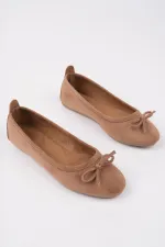 Muggo MİU Fiyonklu Kadın Deri Günlük Babet