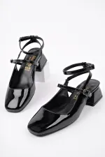 Muggo CHOPRA Kare Burun Çift Kemerli Bilekten Bağlamalı Arkası Açık Kısa Topuklu Ayakkabı Muggo CHOPRA Kare Burun Çift Kemerli Bilekten Bağlamalı Arkası Açık Kısa Topuklu Ayakkabı