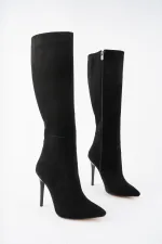 Muggo Floransa Garantili Kadın İnce Topuklu Sivri Burun Yandan Fermuarlı Çizme Muggo Floransa Garantili Kadın İnce Topuklu Sivri Burun Yandan Fermuarlı Çizme