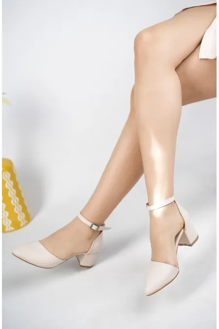 Muggo W708 Garantili Kadın Klasik Günlük Tarz Şık ve Rahat Topuklu Ayakkabı