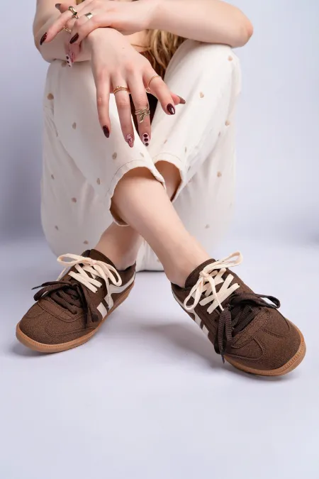 Muggo HUXLEY Çift Bağcıklı Günlük Kadın Sneaker Spor Ayakkabı