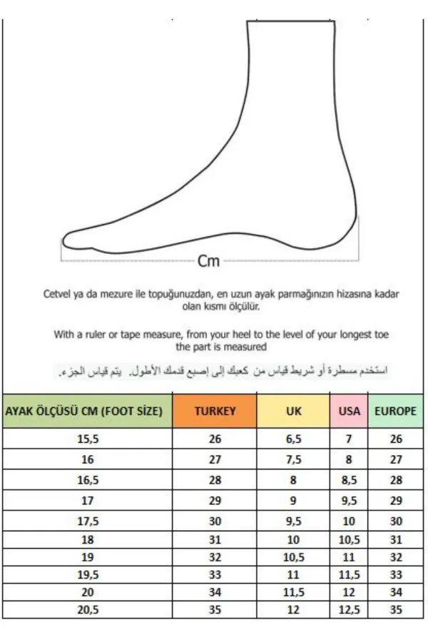 Muggo PANTER Kalın Taban Cırtlı ve Bağcıklı Unisex Çocuk Sneaker Spor Ayakkabı