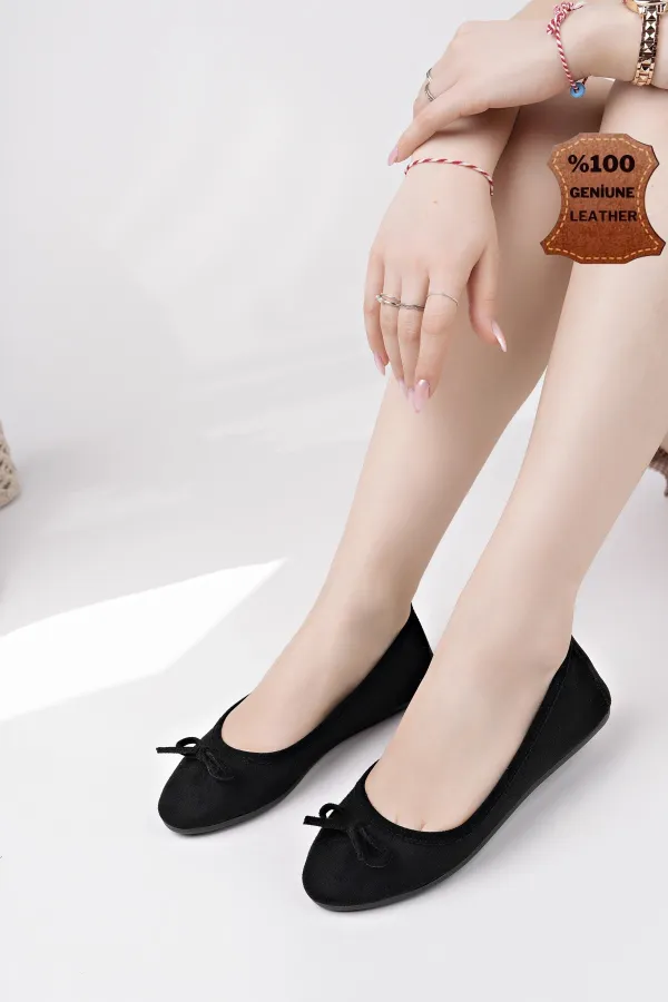 Muggo MİU Fiyonklu Kadın Deri Günlük Babet Muggo MİU Fiyonklu Kadın Deri Günlük Babet