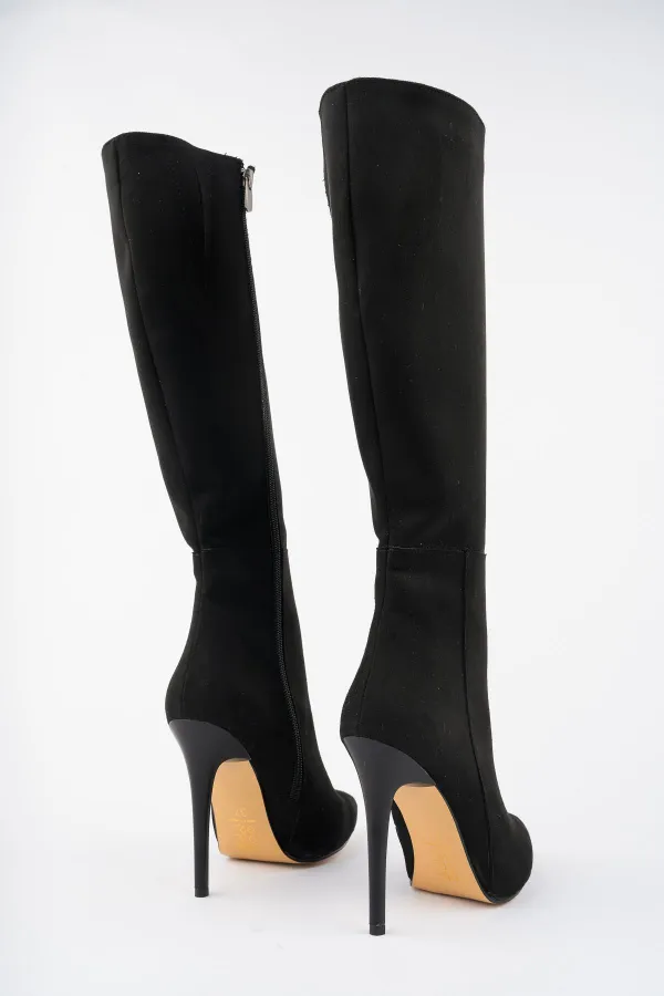 Muggo Floransa Garantili Kadın İnce Topuklu Sivri Burun Yandan Fermuarlı Çizme Muggo Floransa Garantili Kadın İnce Topuklu Sivri Burun Yandan Fermuarlı Çizme