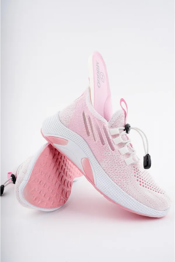 Muggo JETSON Günlük Unisex Çocuk Garantili Bağcıklı Rahat Sneaker Spor Ayakkabı
