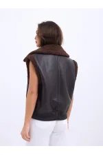 7259 VEST-DARK BROWN