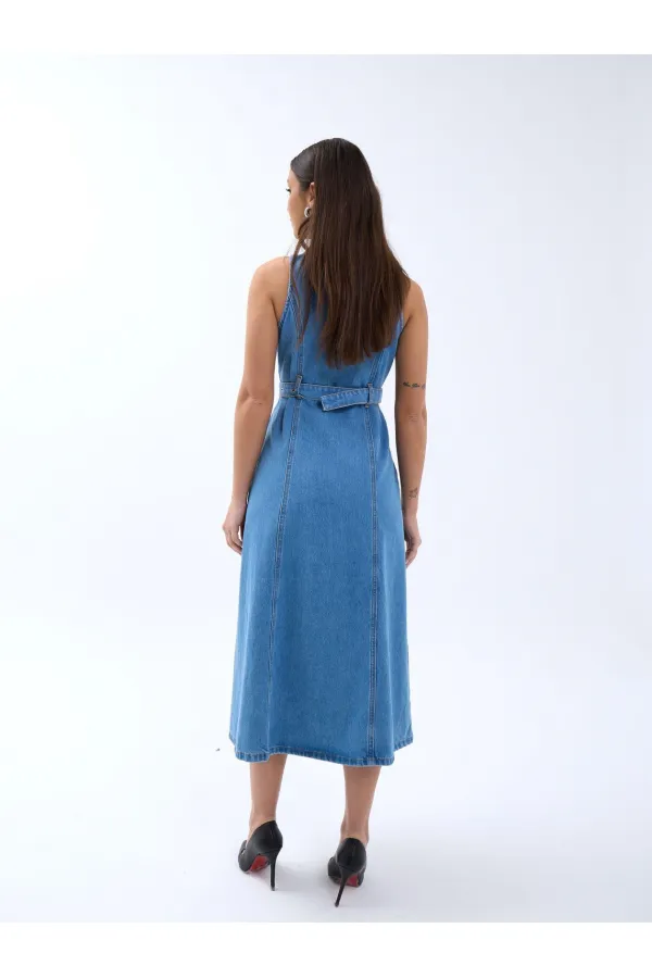 6969 DENIM DRESS-BLUE