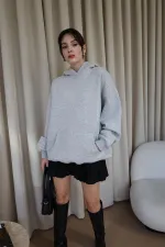 Oversized Hooded Women's Sweatshirt