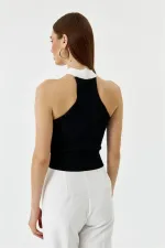 Chemisier en tricot à bretelles croisées
