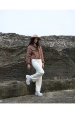 Nubuk Yakası Kürklü Toptan Mont - Vizon Vizon | TOPSHOW | F1553