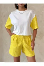 Short à manches longues en gros - Jaune | Topshow