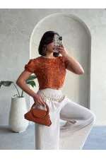 Topshow Tile Organza Top with Süzine Wholesale Blouse