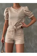 Topshow Taş Beli Gipeli Pitikareli Toptan Bluz