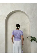 Topshow Lilac Waist Gipeli Pitikareli Wholesale Blouse