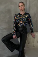 Sequin Palette Disco Wholesale Blouse - Sequined | TOPSHOW | F1592