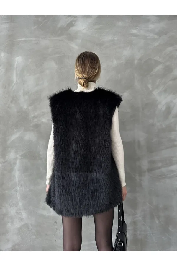 Gilet à plumes noir Topshow | F1567