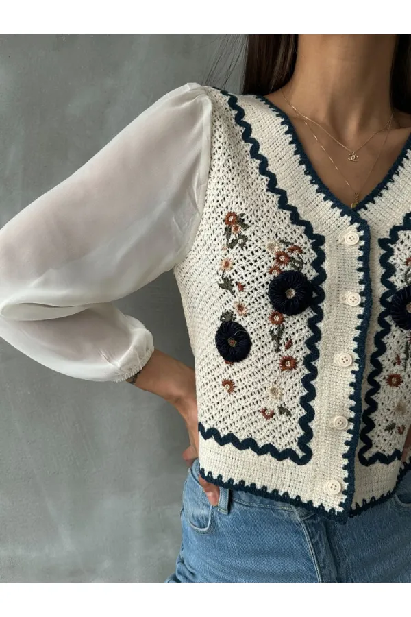 Düğmeli Kısa Toptan Hırka F0022 - Taş Mavi | TOPSHOW | F0022 Düğmeli Kısa Toptan Hırka F0022 - Taş Mavi | TOPSHOW | F0022