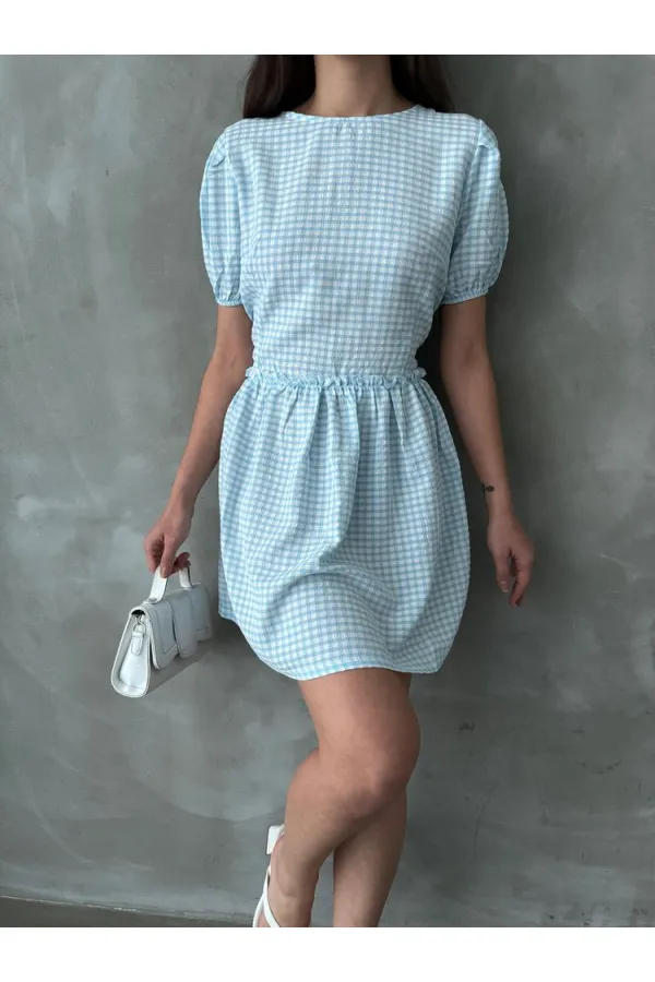 Robe ras du cou bleue Topshow en gros