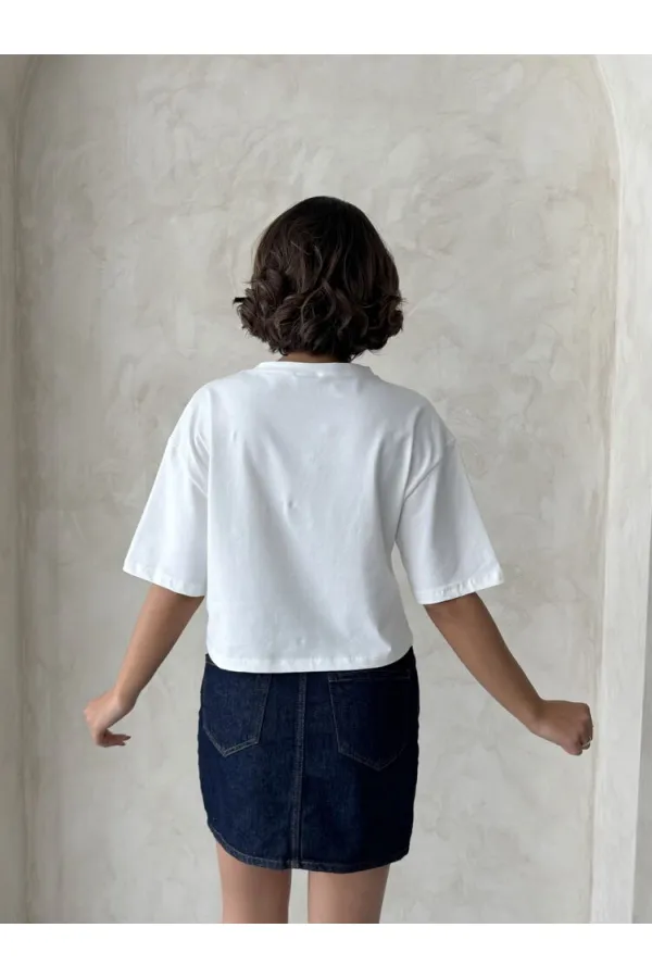 Wholesale T-Shirt with Pocket Detail - Blue | Topshow