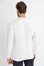 Pull en tricot basique à col rond blanc pour homme Pull en tricot basique à col rond blanc pour homme