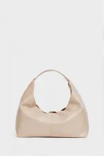 Parlak Rugan El ve Omuz Çantası Vizon Rugan Parlak Rugan El ve Omuz Çantası Vizon Rugan