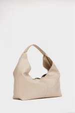 Parlak Rugan El ve Omuz Çantası Vizon Rugan Parlak Rugan El ve Omuz Çantası Vizon Rugan