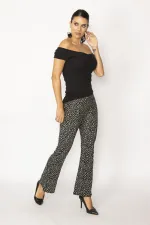 KADIN SİYAH KORSAJLI   GENİŞ PAÇA HAMİLE PANTOLON