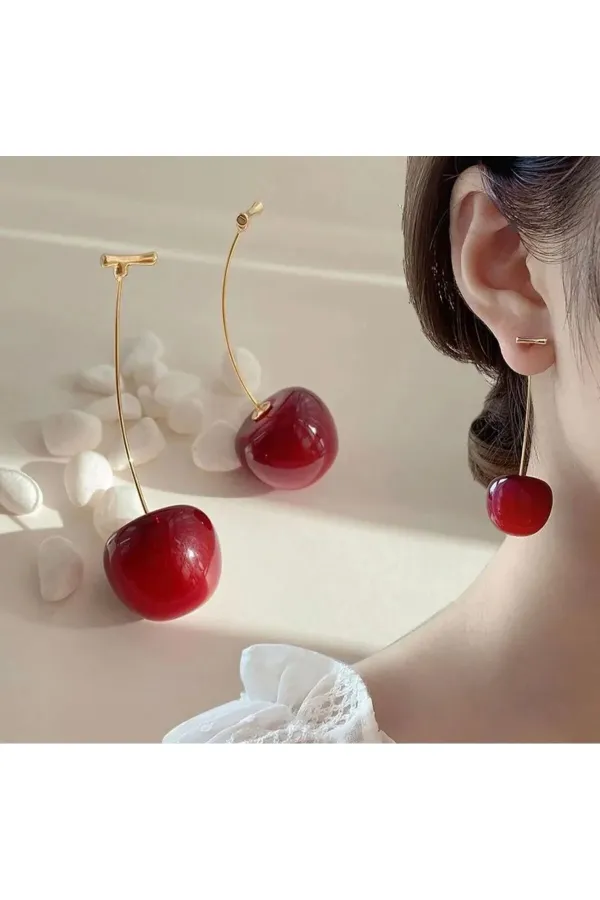 Single Cherry Earrings