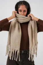 Écharpe châle épaisse et douce pour femme 15951 - Beige clair Écharpe châle épaisse et douce pour femme 15951 - Beige clair