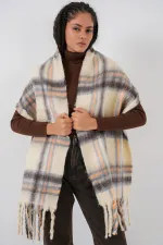 Écharpe-châle épaisse et douce pour femme 15951 - Beige clair Écharpe-châle épaisse et douce pour femme 15951 - Beige clair