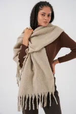 Écharpe châle épaisse et douce pour femme 15951 - Beige clair Écharpe châle épaisse et douce pour femme 15951 - Beige clair