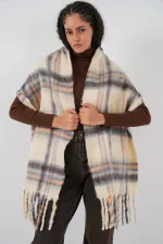 Écharpe-châle épaisse et douce pour femme 15951 - Beige clair Écharpe-châle épaisse et douce pour femme 15951 - Beige clair