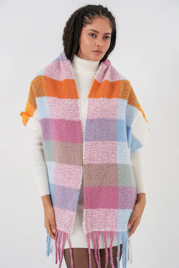 Écharpe-châle épaisse et douce pour femme 15951 - Poudre Écharpe-châle épaisse et douce pour femme 15951 - Poudre