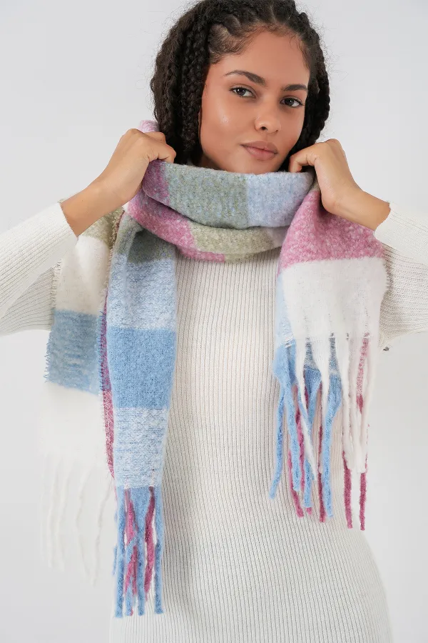 Écharpe-châle épaisse et douce pour femme 15951 - Poudre Écharpe-châle épaisse et douce pour femme 15951 - Poudre