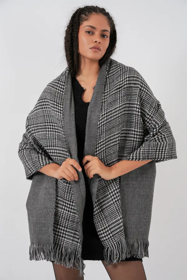 Écharpe-châle épaisse et douce pour femme 15951 - Anthracite Écharpe-châle épaisse et douce pour femme 15951 - Anthracite